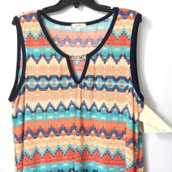 SOLD Paper Plane Sleeveless Maxi Dress Plus - Picture 2 of 6